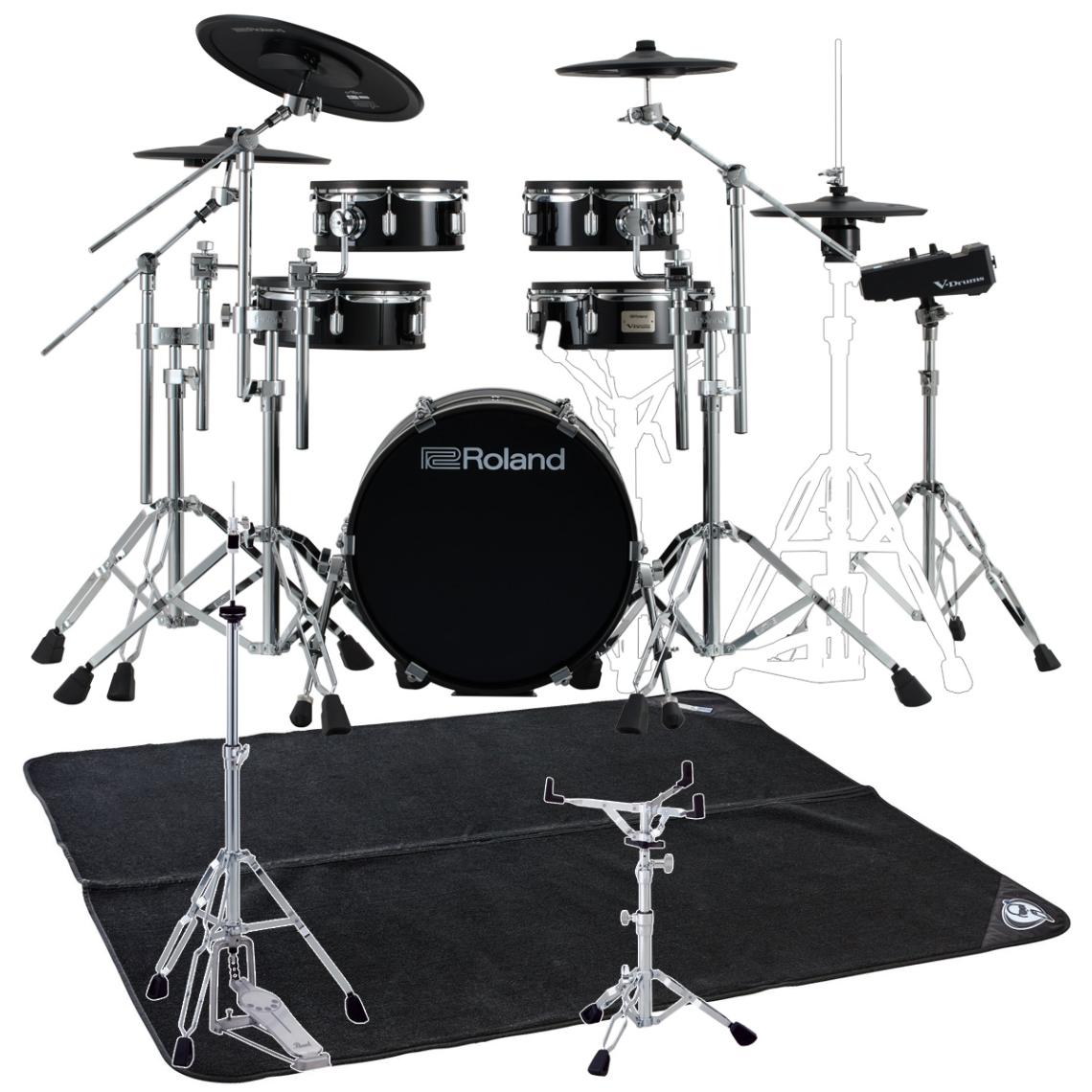 Roland / VAD316 PEARL製ハイハットスタンドとスネアスタンドセット w/プロラケ・ドラムマット