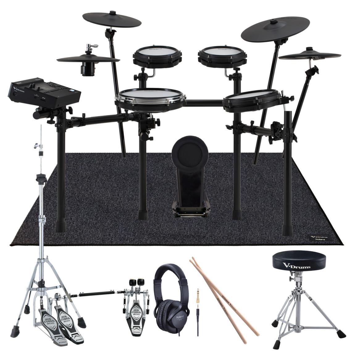Roland / TD316 TAMAツインペダルと純正マットを採用したフルセット