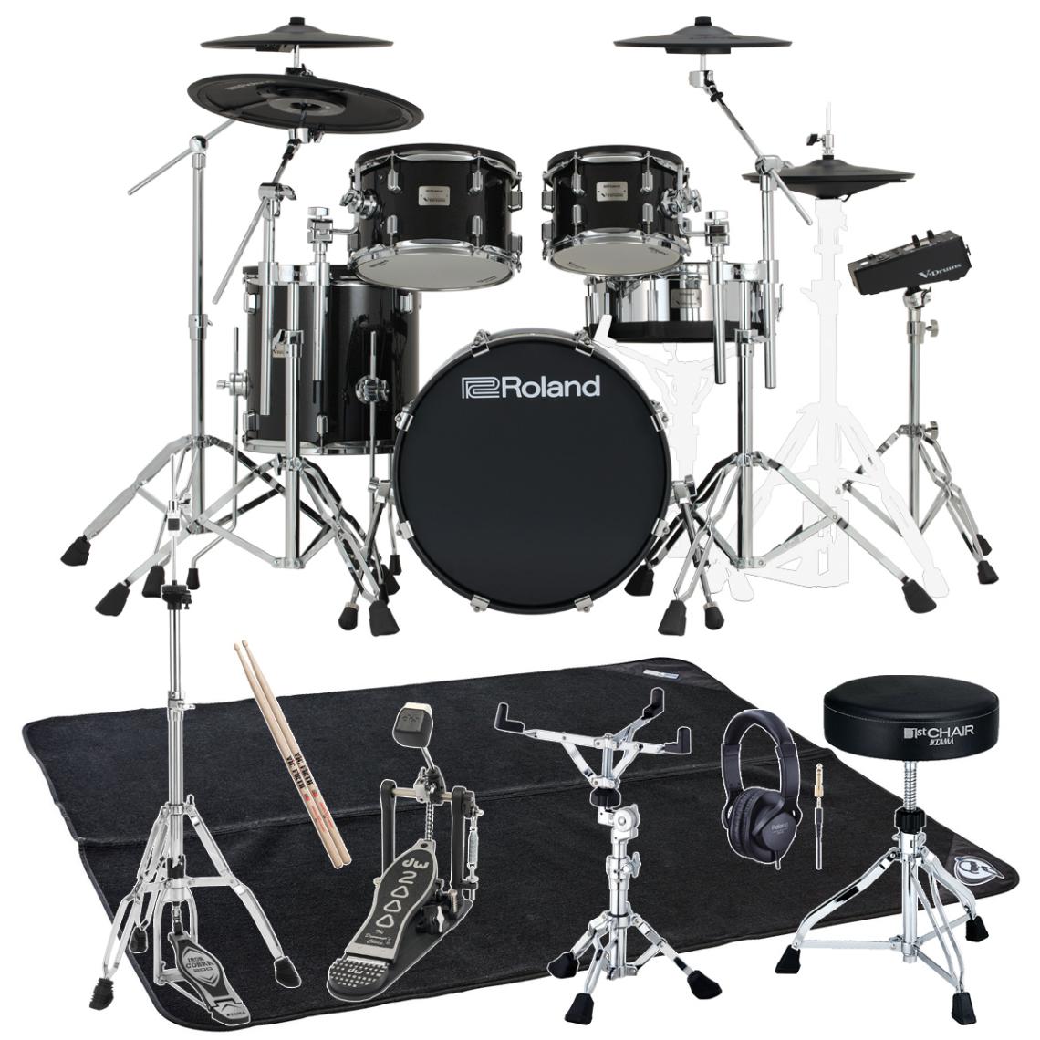 Roland / VAD516 DWキックペダルとTAMA 1st Chairを採用したフルセット w/プロラケ・ドラムマット