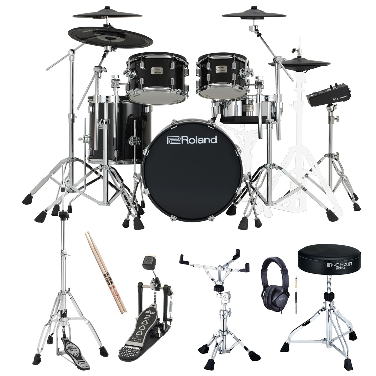 Roland / VAD516 DWキックペダルとTAMA 1st Chairを採用したスターターセット