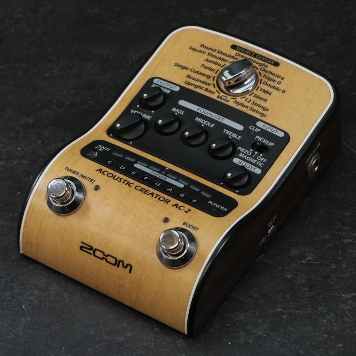 中古】ZOOM / AC-2 Acoustic Creator アコギ用プリアンプ 【SN