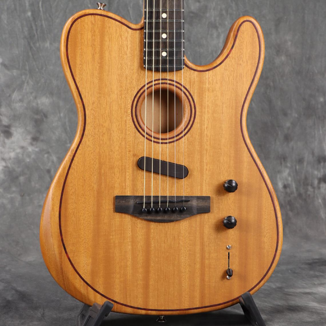 《WEBSHOPクリアランスセール》Fender / American Acoustasonic Telecaster All-Mahogany Ebony Fingerboard Natural フェンダー【2.16kg】[S/N US253290A]