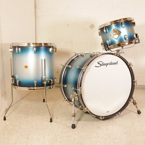 Slingerland / Radio King Outfit 13/16/22 Blue and Silver Lacquer