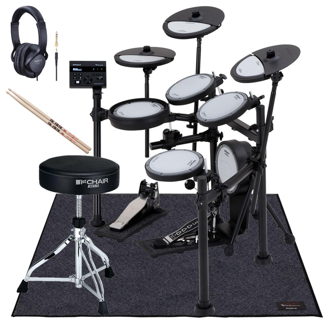 Roland / VQD106 DWキックペダルと純正マットを採用したプレミアムなフルセット