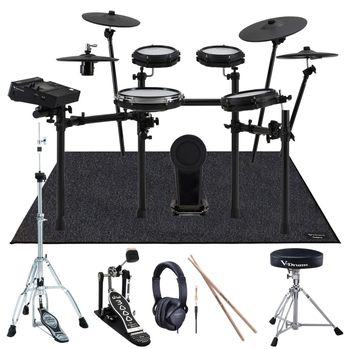 Roland / TD316 DW3000Aキックペダルと純正のイスとマットを採用したフルセット