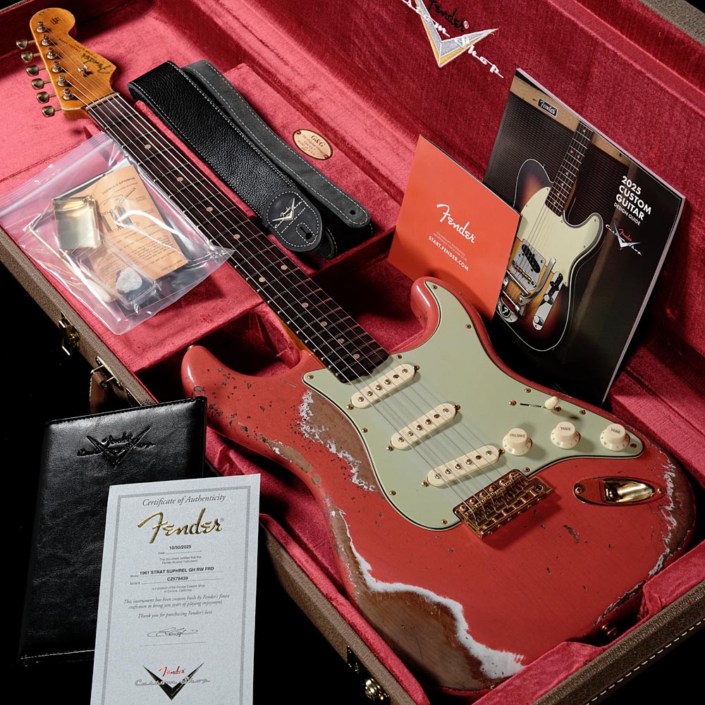 Fender Custom Shop / Custom Built 1961 Stratocaster Super Heavy Relic Fiesta Red“別注モデル”(重量:3.46kg)【S/N:CZ578439】【渋谷店】