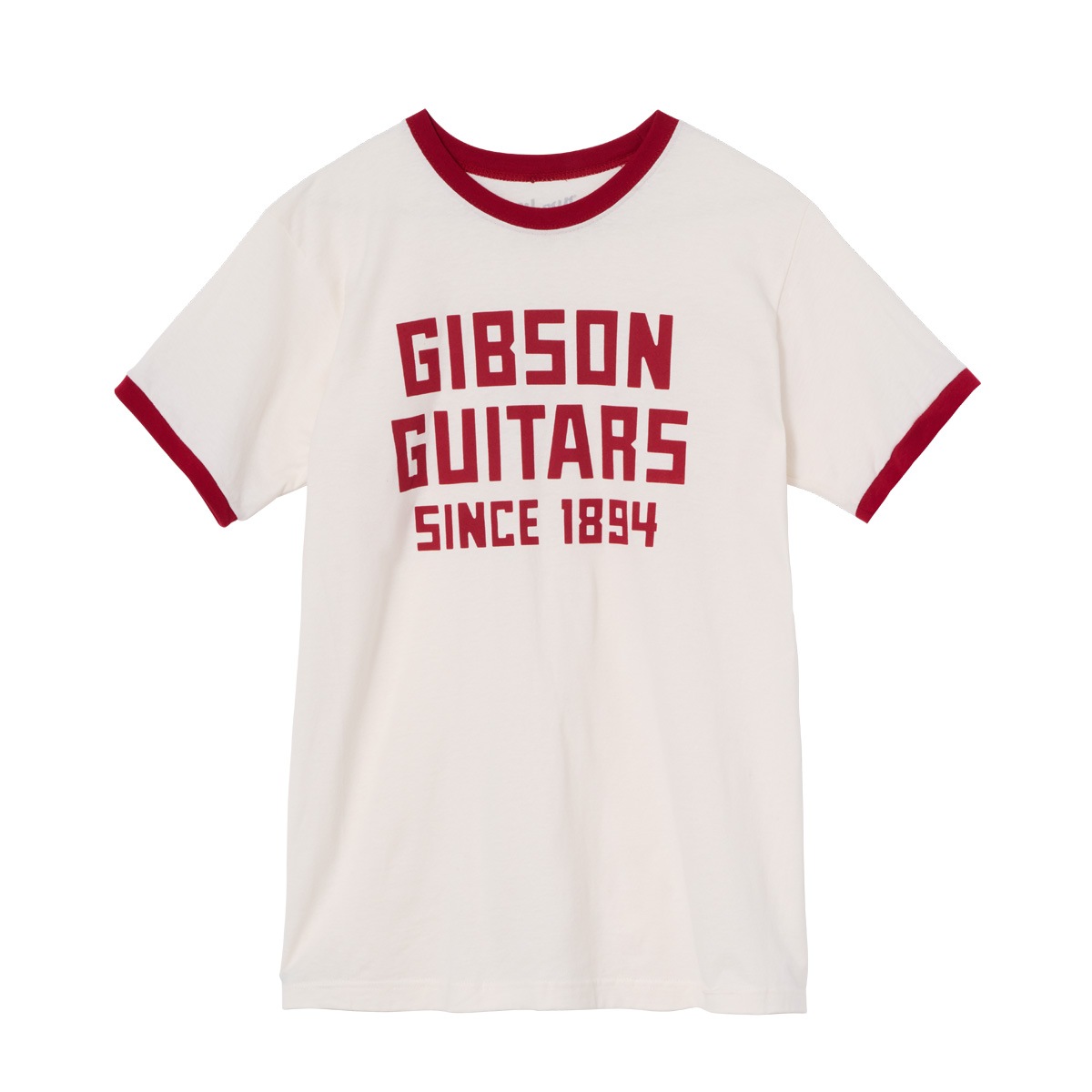 Gibson / GA-TEE-1894-WHT-MD Since 1894 Ringer Tee (White/Red