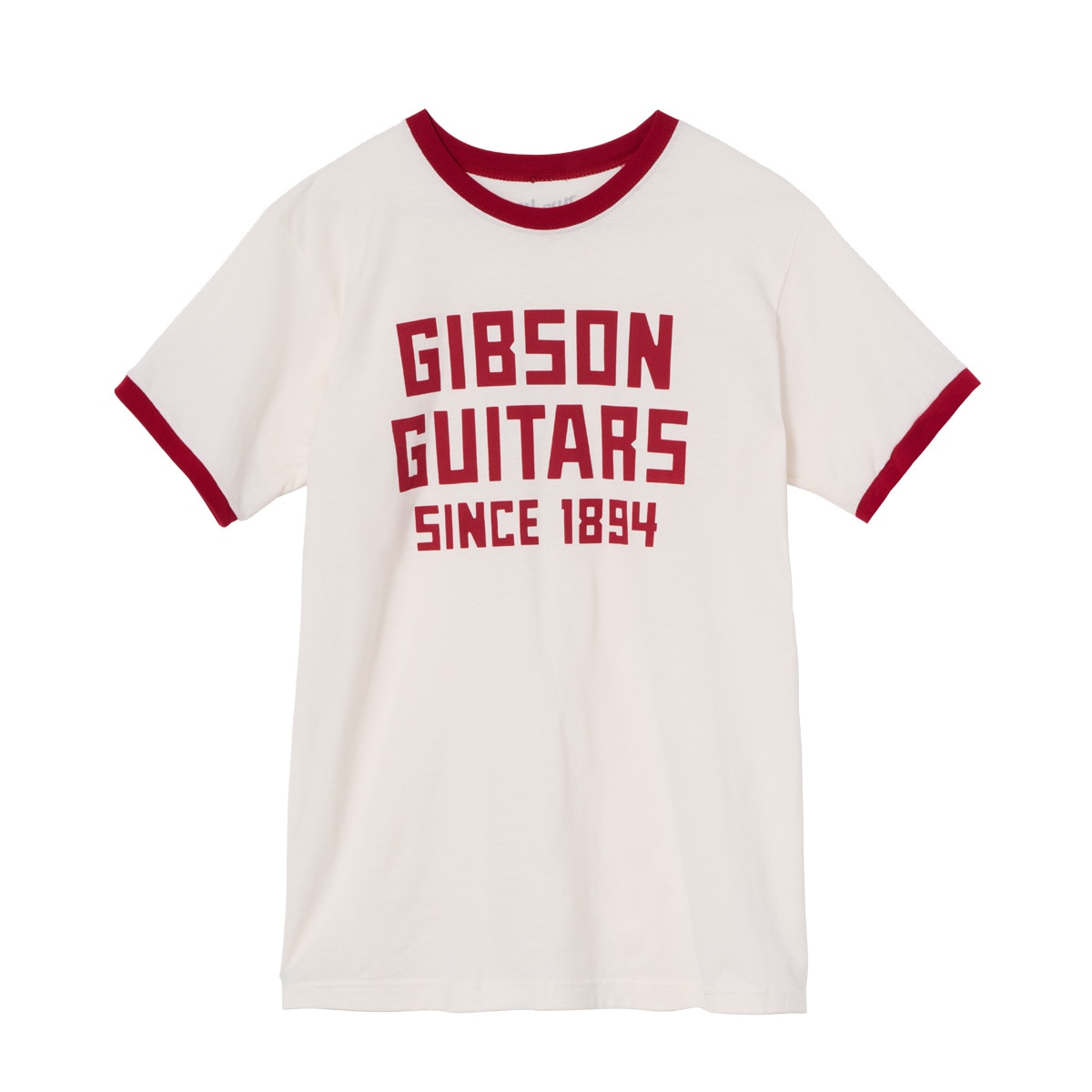 Gibson / GA-TEE-1894-WHT-SM Since 1894 Ringer Tee (White/Red