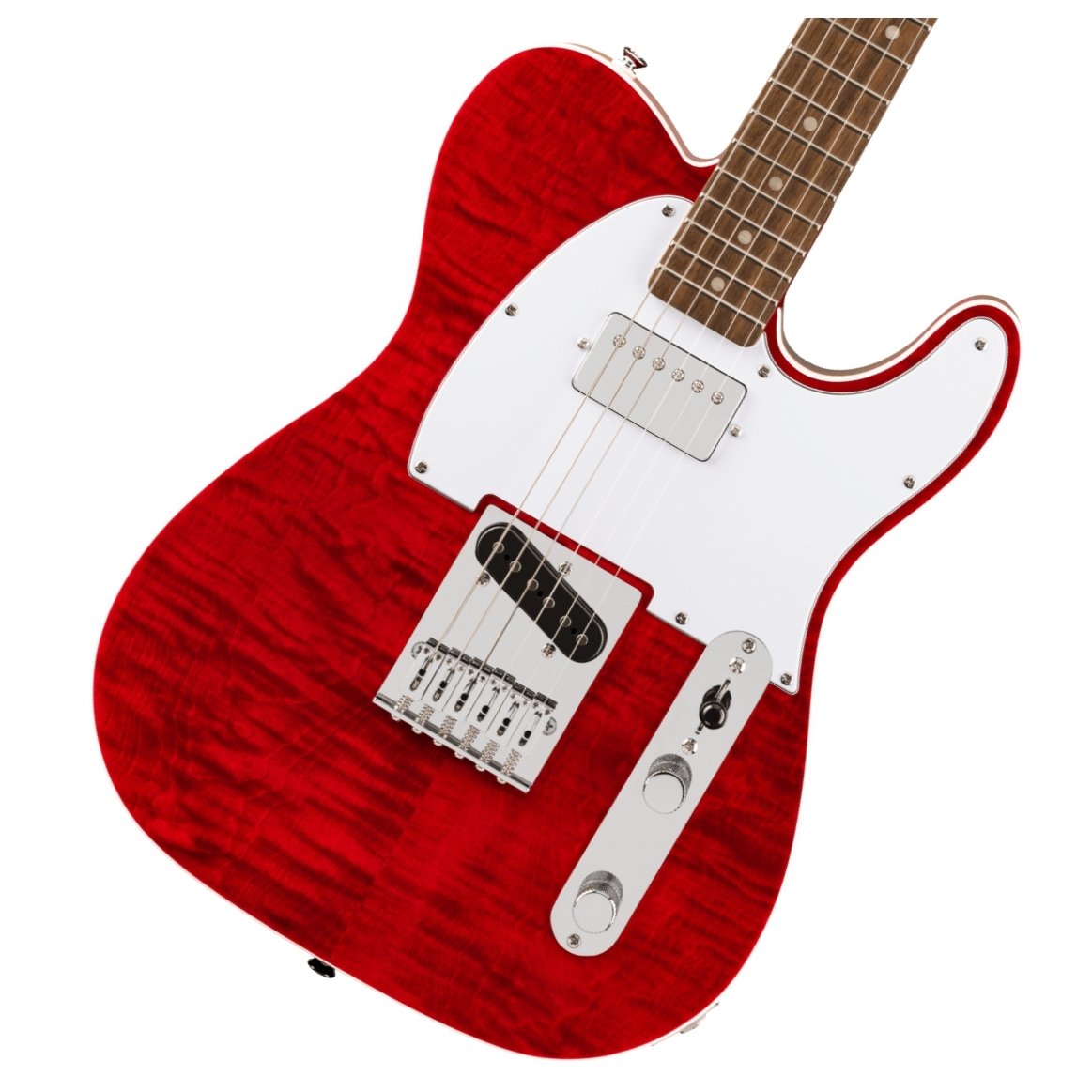 Squier by Fender / Affinity Series Telecaster FMT SH Laurel Fingerboard White Pickguard Crimson Red Transparent 【福岡店】