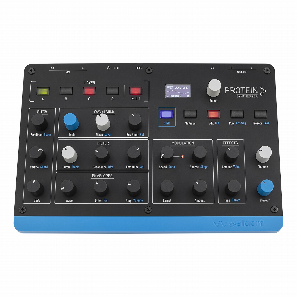waldorf protein Synthesizer ウォルドルフ　プロテイン waldorf ウォルドルフ / Protein ウェーブテーブルシンセ | モジュール