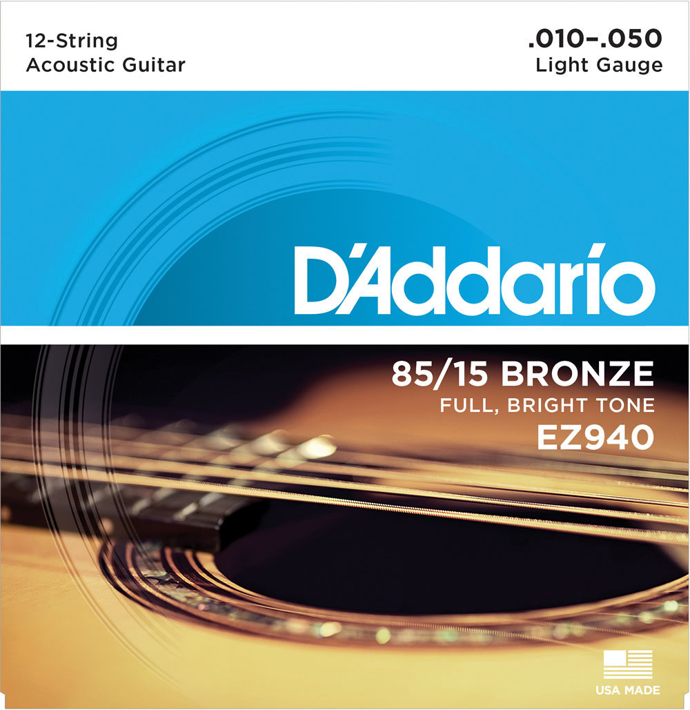 D'Addario / 85/15 American Bronze EZ940 12-Strings Light 10-50 アコースティックギター弦【池袋店】