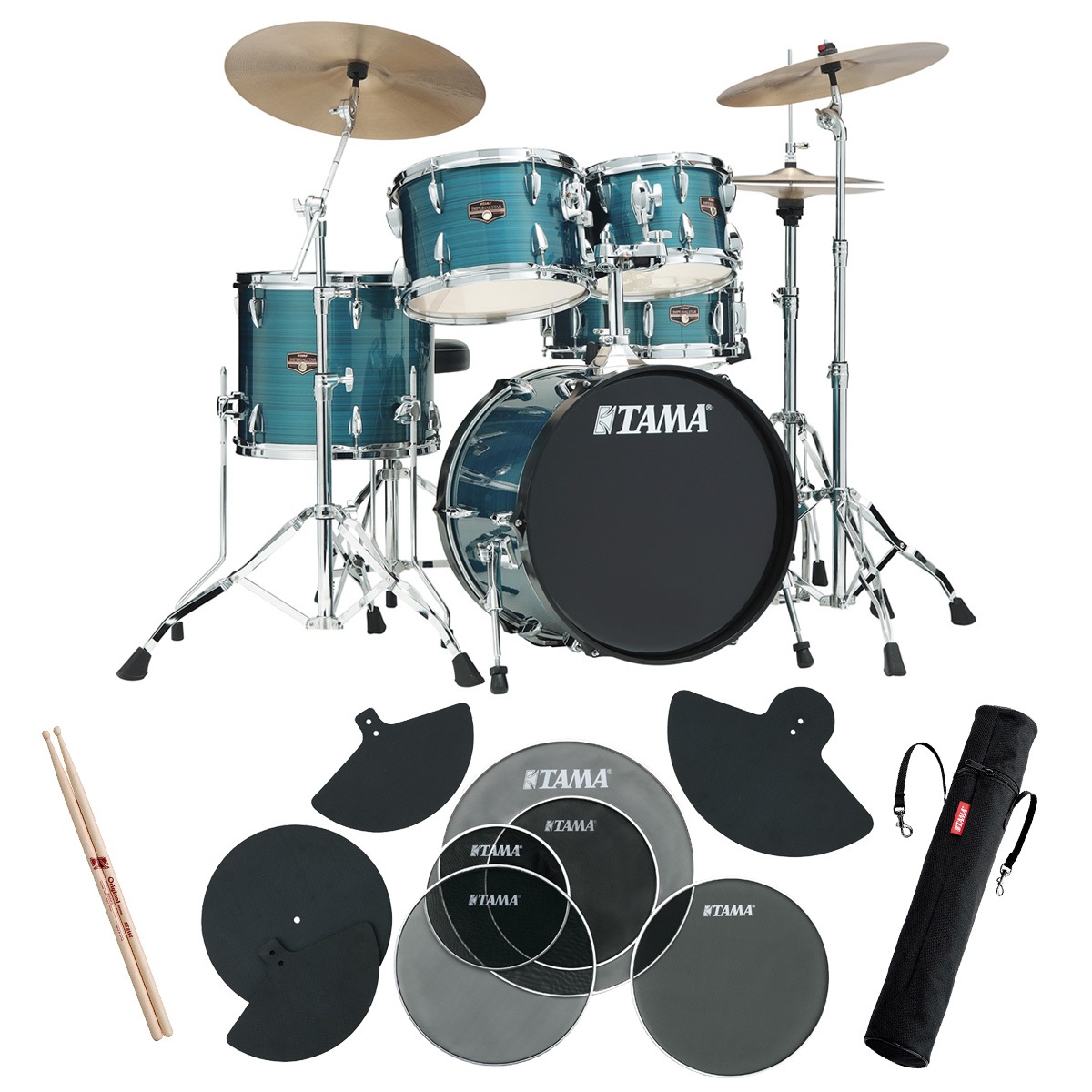 POMUM 12本セット TAMA / IP58H6RC-HLB シンバル付きドラムセット サイレントパック