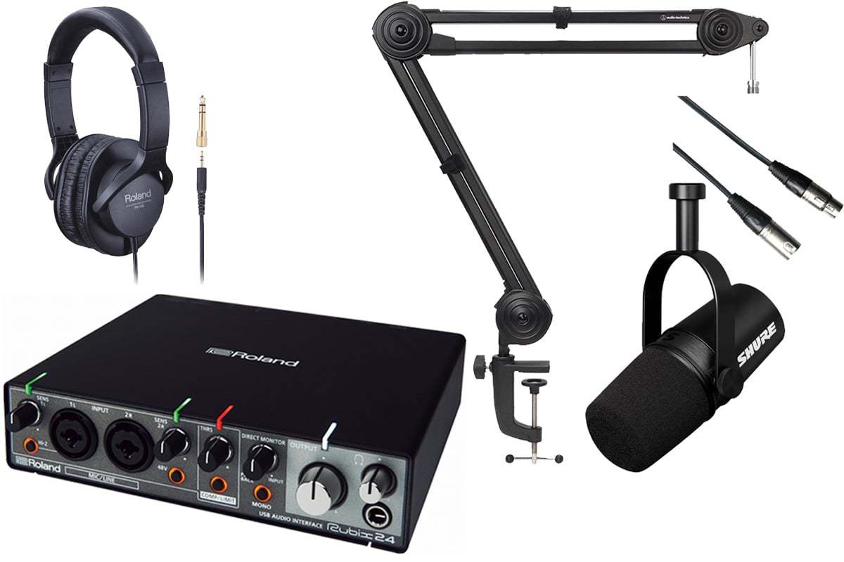 Roland / Rubix24 ヘッドホン(RH-5)＆マイク(MV7X)＆アームスタンド(AT8700J)セット【渋谷店】