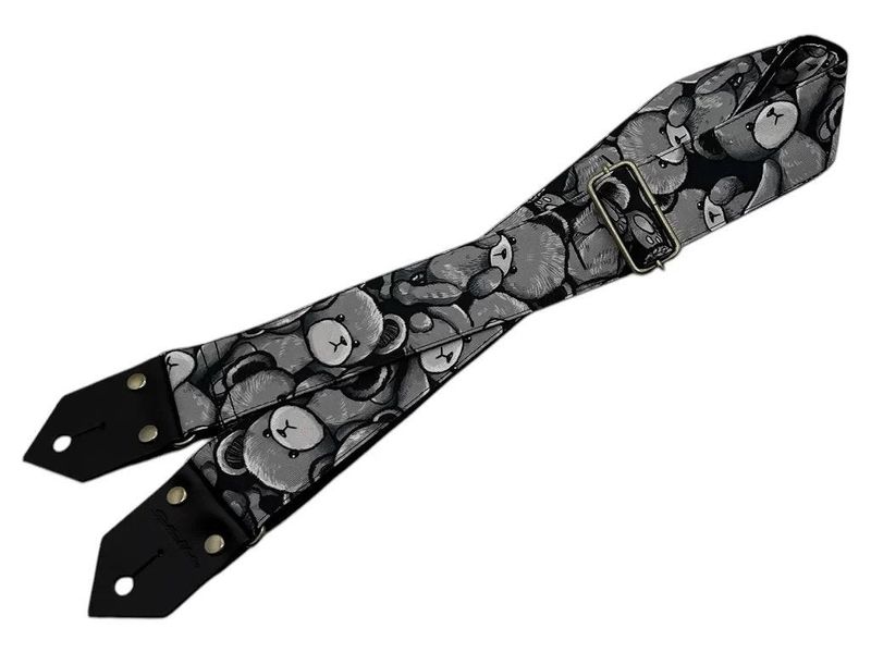 【バラ売り不可】カーシーカシマ　エンジョイ　ストライプ　ブラック　3点セット Spice Note / ES-PP50 NTB “TEDDY ver.2.0” BLK ギターストラップ