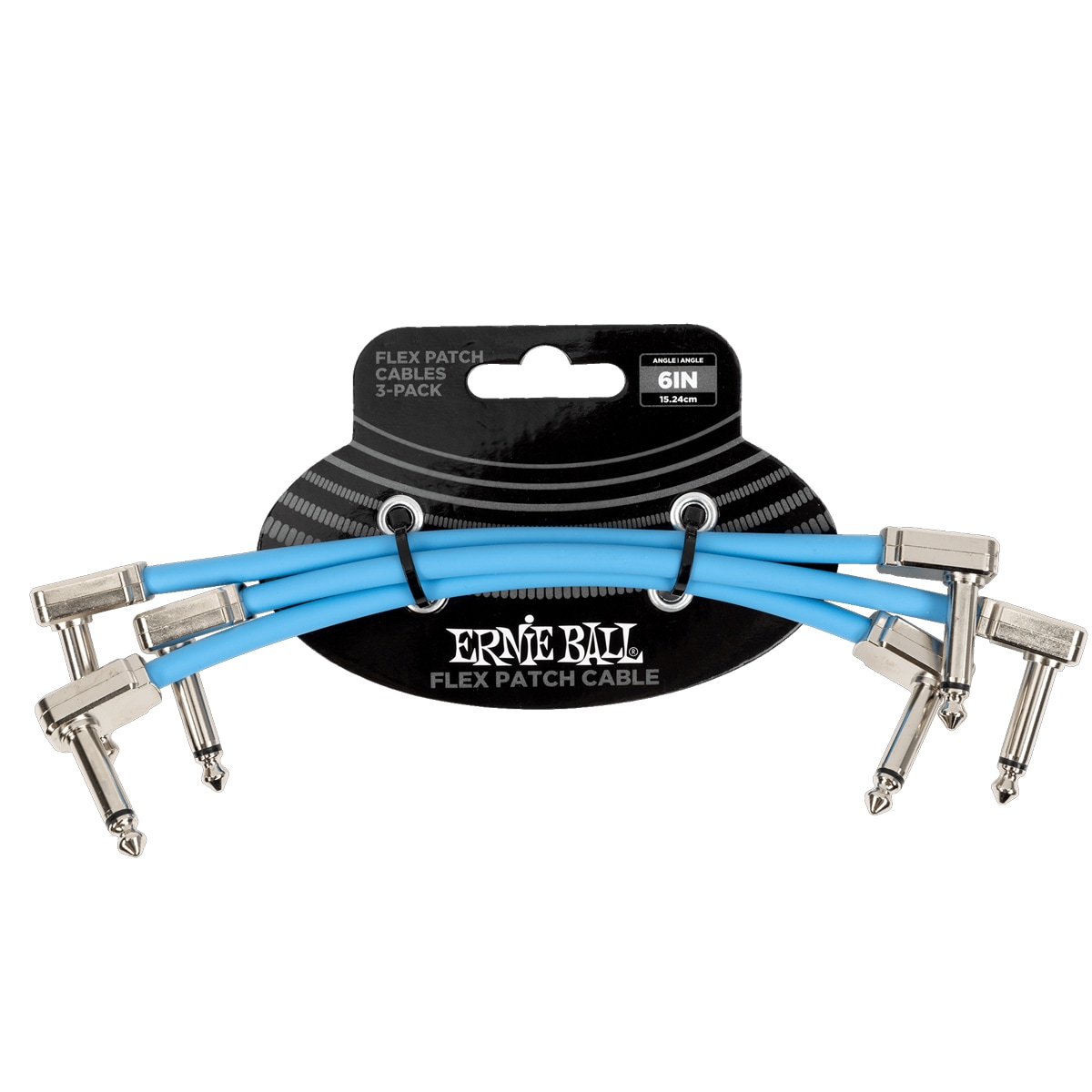 ERNIE BALL / 6460 FLEX Patch Cable 6inch Blue 3-PACK L/L パッチケーブル 【福岡店】