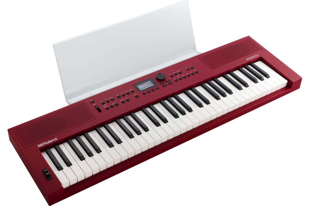 Roland GO:KEYS3 ＆ 専用譜面台 Roland / GOKEYS3-RD (GO:KEYS 3) 専用譜面立て(MRGKS3/5)セット【渋谷