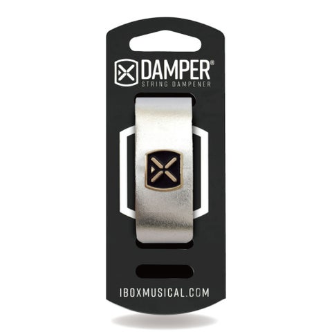 IBOX MUSICAL / DMSM01 METALLIC LEATHER SILVER S ストリング・ダンパー