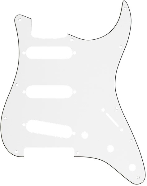 Fender / 11-Hole Modern-Style Stratocaster S/S/S Pickguards Parchment P/B/P, 3-Ply