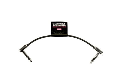 ERNiE BALL / 6408 Flat Ribbon Stereo Patch Cable 6inch Black ステレオ・パッチケーブル【渋谷店】