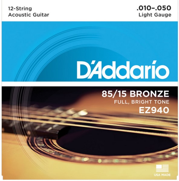 D'Addario / 85/15 American Bronze EZ940 12-Strings Light 10-50【渋谷店】