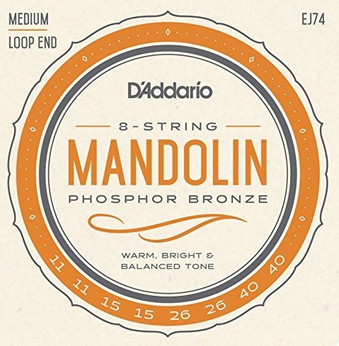 D'Addario / Phosphor Bronze Mandolin Strings EJ-74 Medium 11-40
