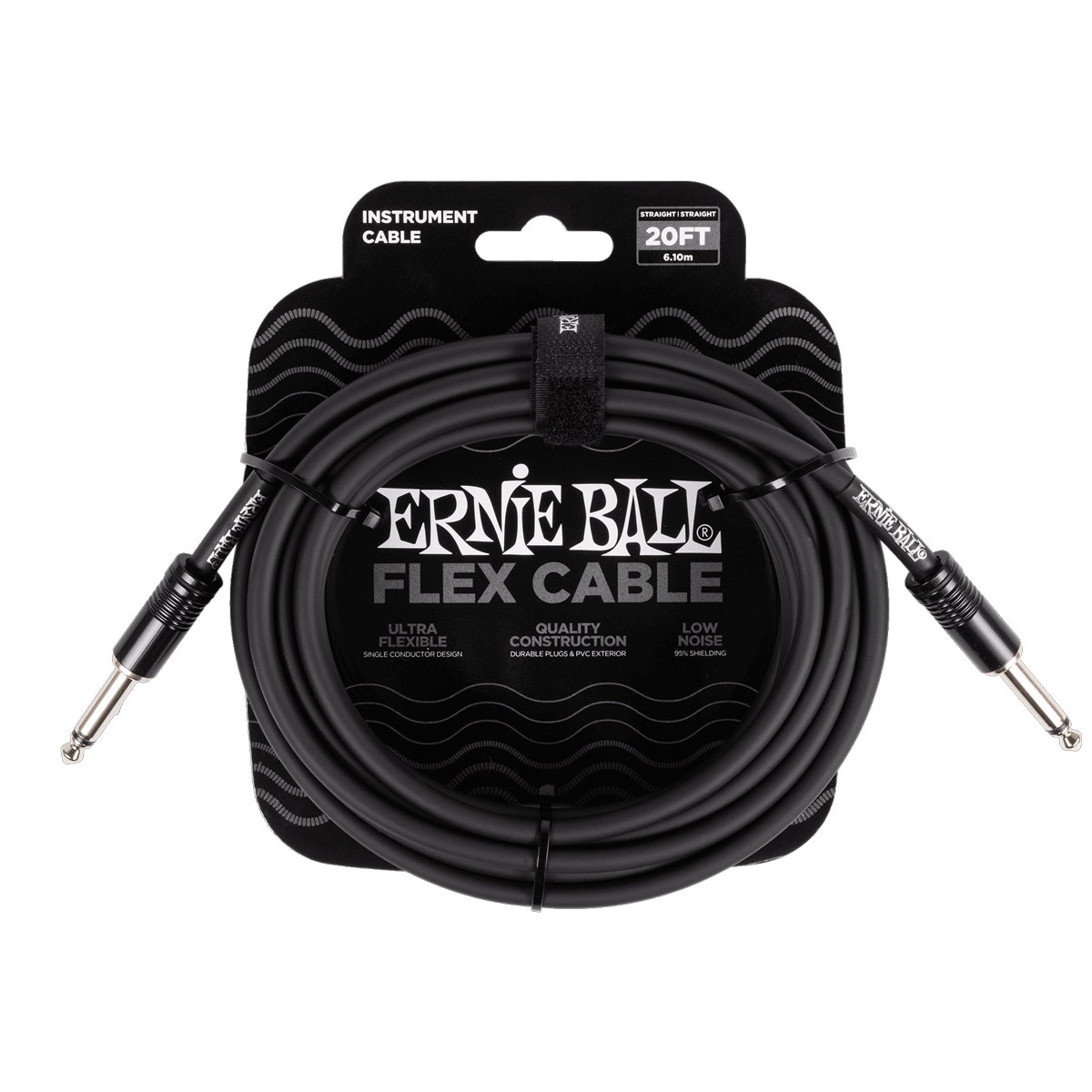 ERNiE BALL / #6435 Flex Instrument Cable Straight/Straight 20ft - Black