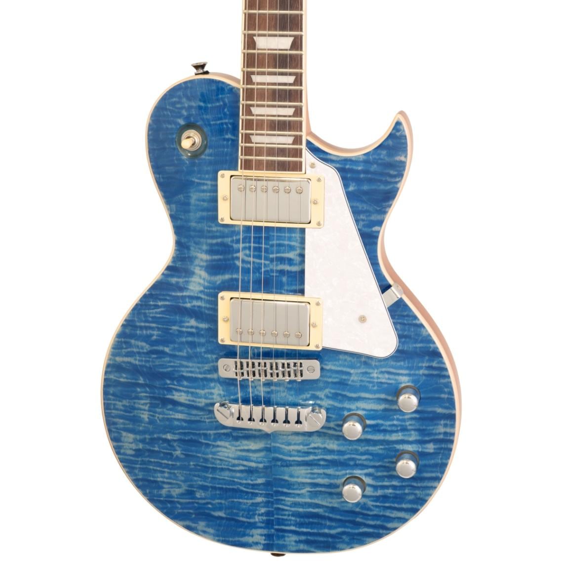 AriaProII Evergreen レスポール エレキギター 美品 おまけ付 AriaproII / Evergreen PE-AE200 SBL(See Through Blue)[フレイム