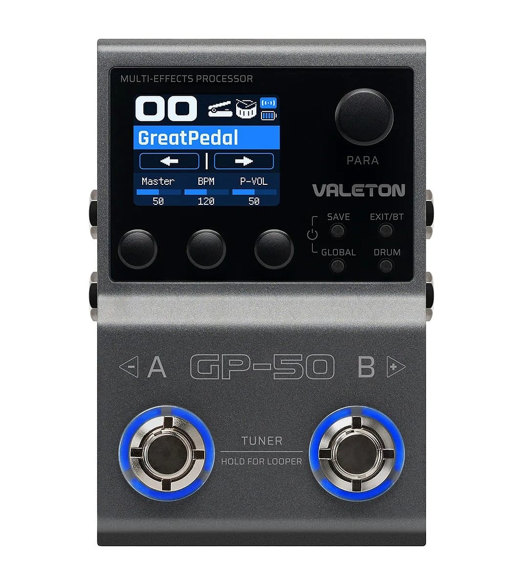 【新製品】Valeton / GP-50 マルチエフェクター  SnapTone ＆ IR ローダー マルチエフェクター【国内正規品】《次回入荷分予約受付/2026年3-4月頃入荷見込み》