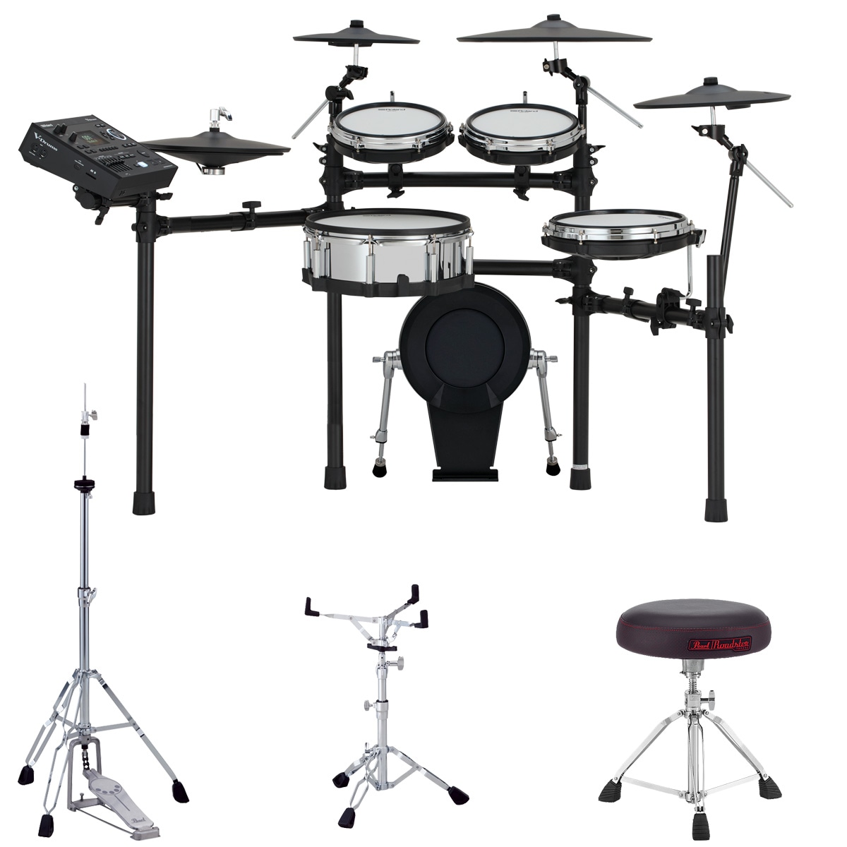 Roland / TD516 PEARL製ハイハットスタンドとスネアスタンドとD-1500スローンセット