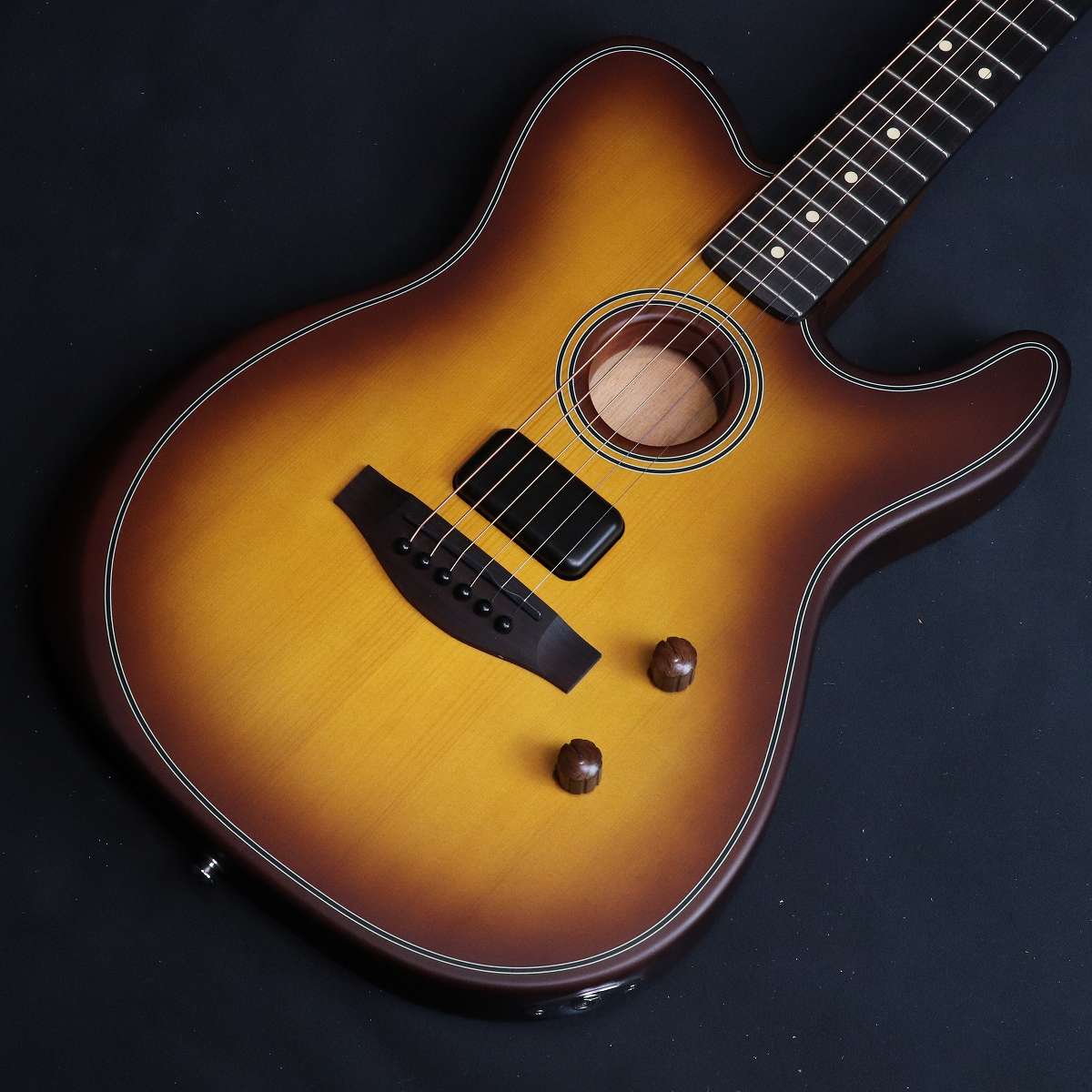 ギター Fender Acoustasonic Standard Telecaster Fender Acoustasonic Standard Telecaster Black エレアコギター