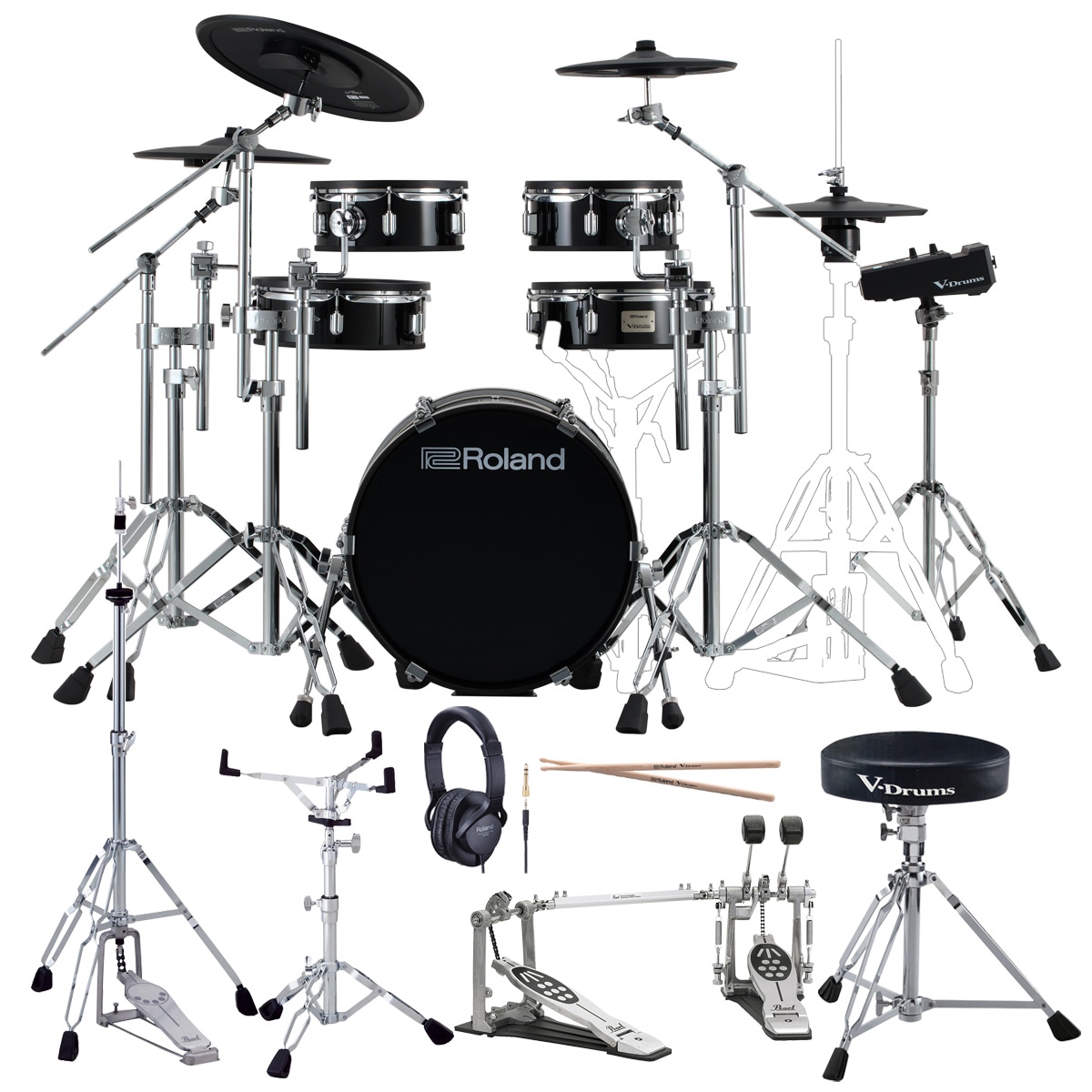 Roland / VAD316 PEARL製ツインペダルを採用したスターターセット