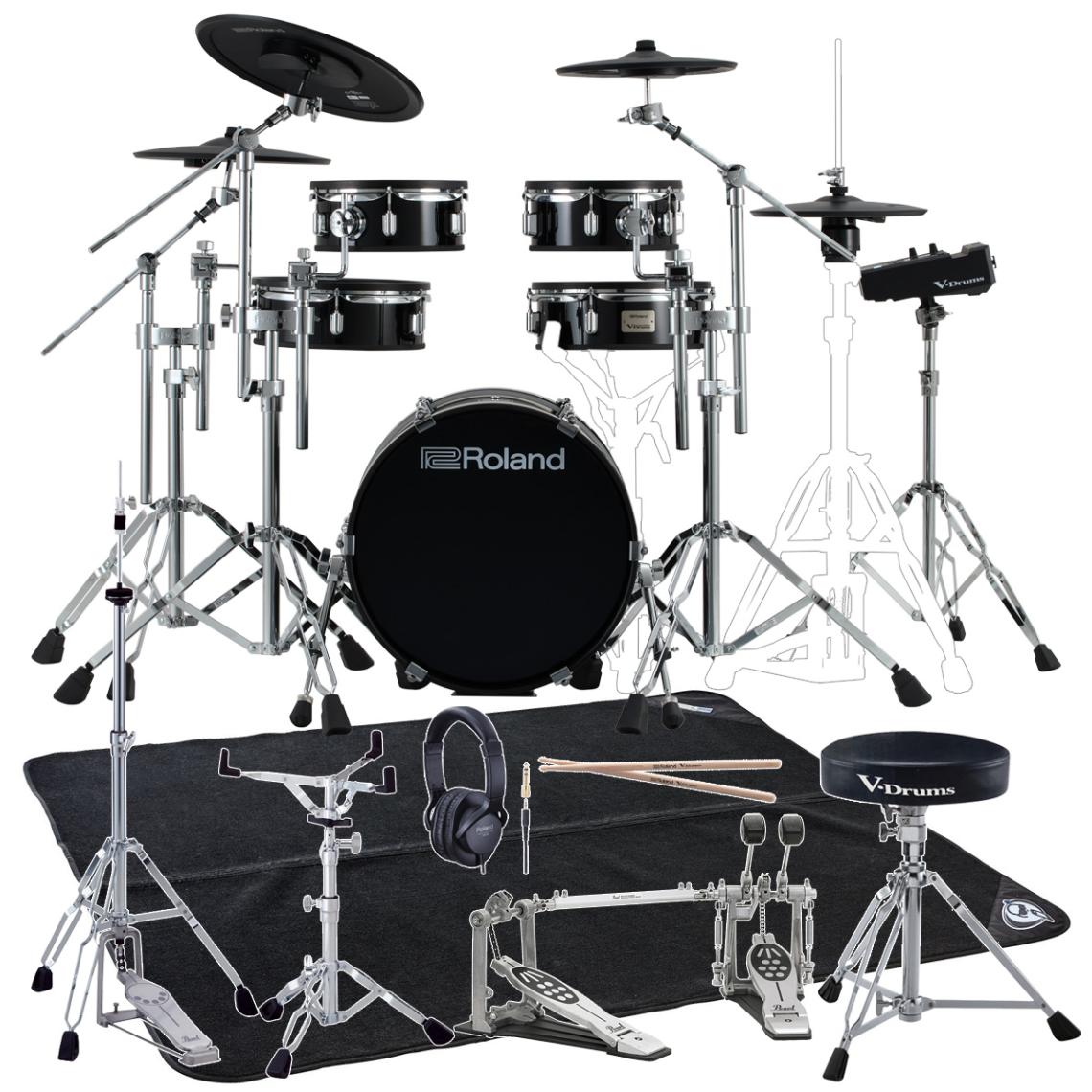 Roland / VAD316 PEARLツインペダルとプロラケ・ドラムマットを採用