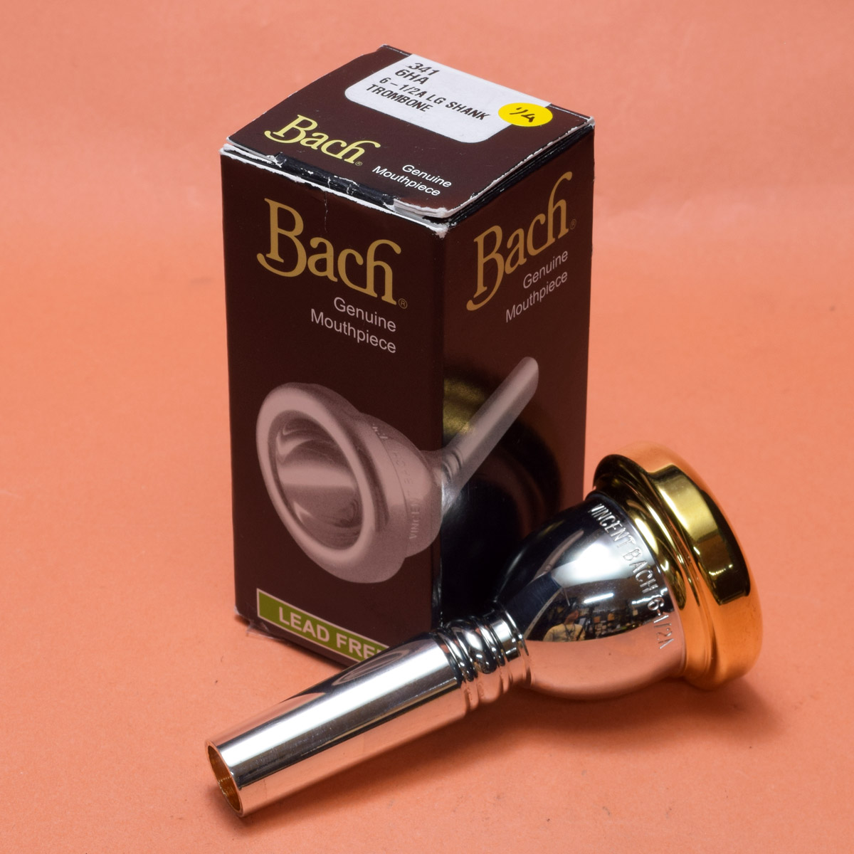 Vincent Bach 11C リム・カップ金メッキ バック トロンボーンマウスピース (ラージシャンク) リム・カップ金メッキ