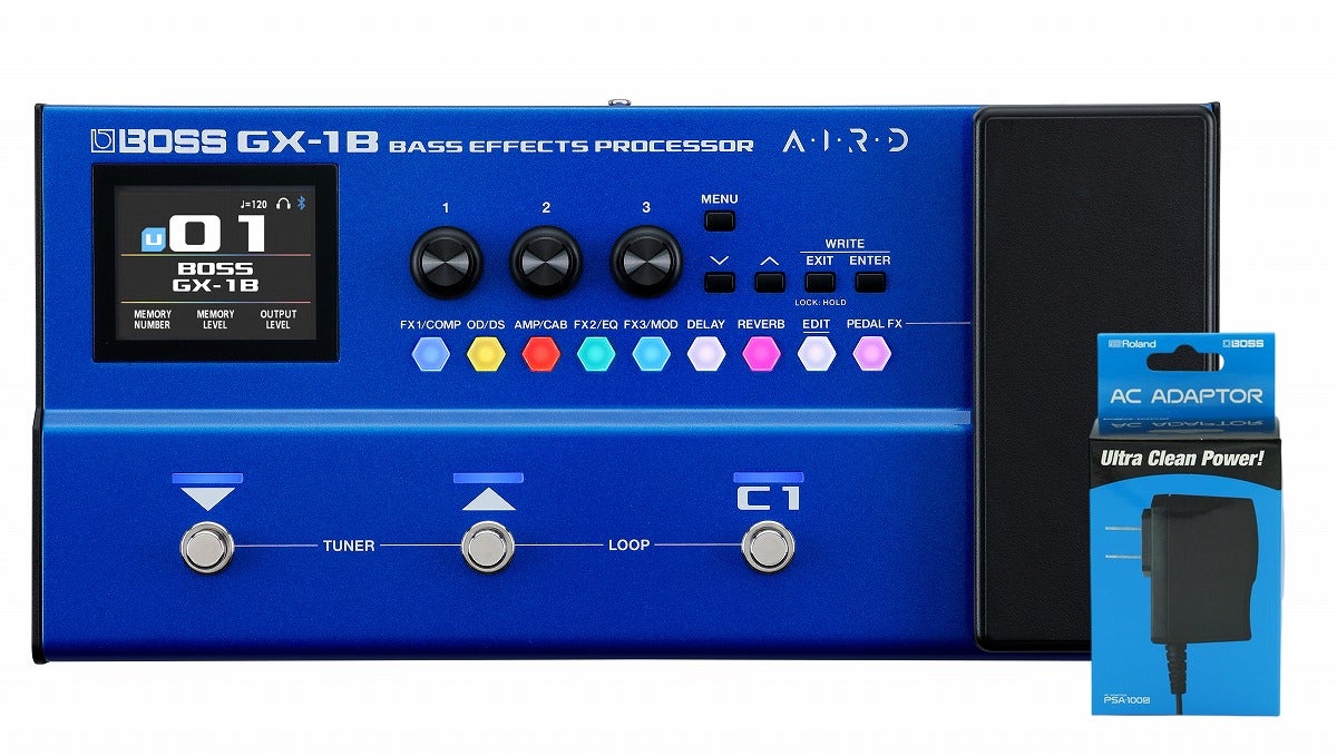 BOSS GT-1B ベースエフェクター　未開封　純正アダプター付き 中古・新品同様】BOSS GT-1B ベース用マルチエフェクター アダプタ付属
