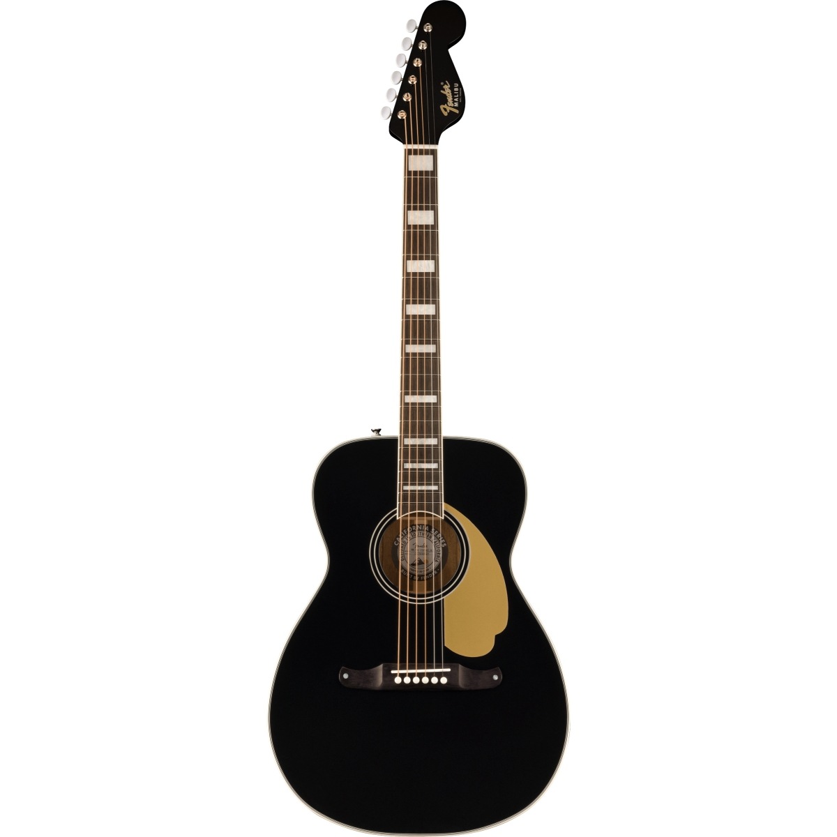 Fender / Malibu Vintage Ovangkol Fingerboard Gold Pickguard Black