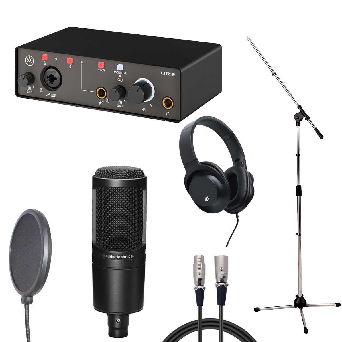 YAMAHA UR12 MK3 Black × audio-technica AT2020 【レコーディング