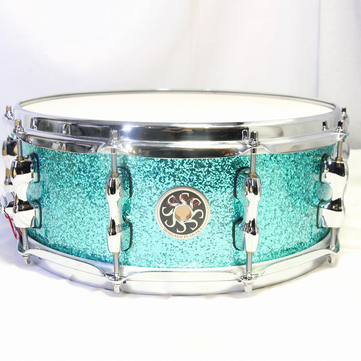中古】SAKAE / SD1455MA/MH Maple Snare 14×5.5 Turquoise Champagne