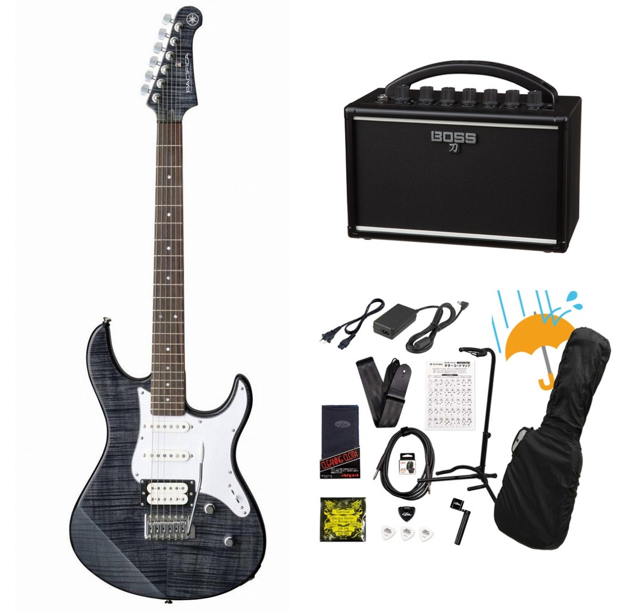 値引き可️ Yamaha PACIFICA 212VFM BOSSミニ刀セット YAMAHA / PACIFICA212VFM TBL(トランスルーセントブラック) BOSS