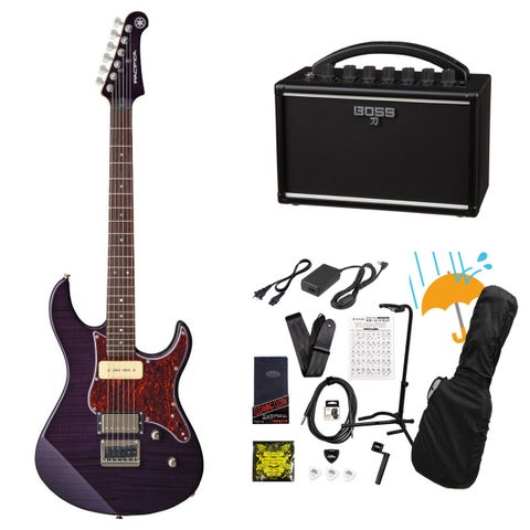 YAMAHA / PACIFICA611HFM PAC-611 TPP (トランスルーセントパープル)   BOSS KATANA MINI アンプ付き13点セット！