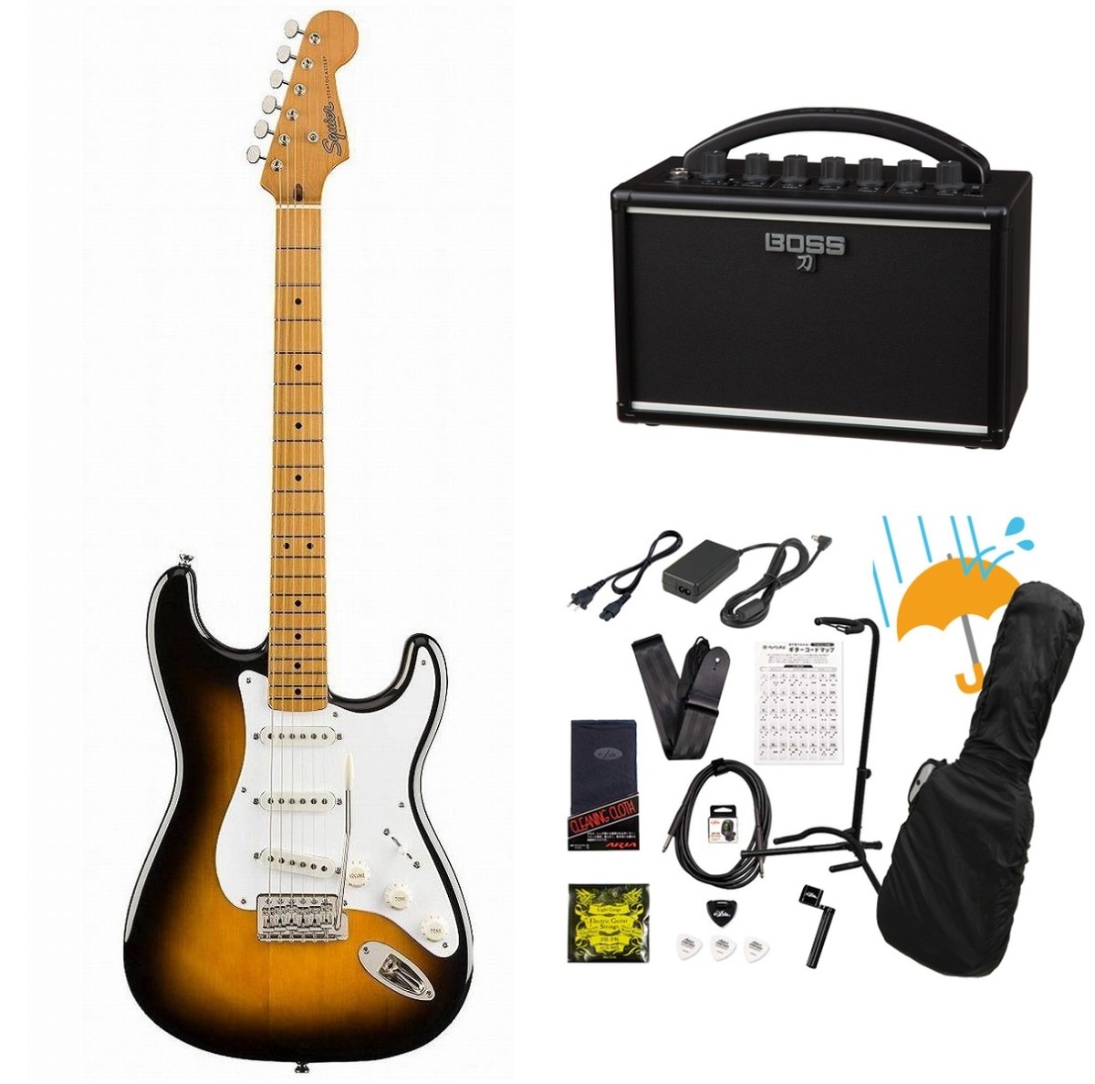 エレキギター × SQUIER × サンバースト)の検索結果 | ギター、アコギ