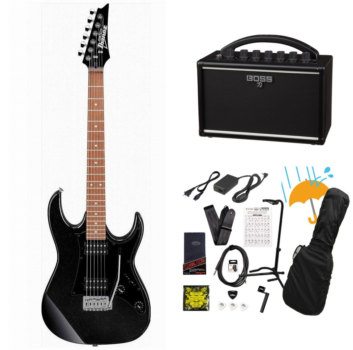 Ibanez / GRX20-BK Black Night GIO Series 入門用 海外限定モデル