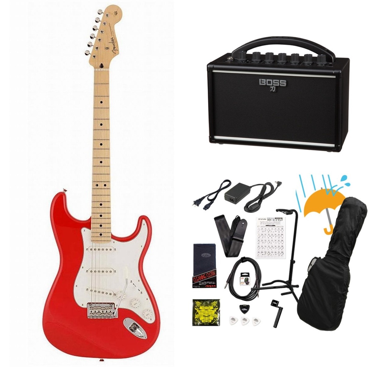 Fender / Made in Japan Hybrid II Stratocaster Maple FB Modena Red