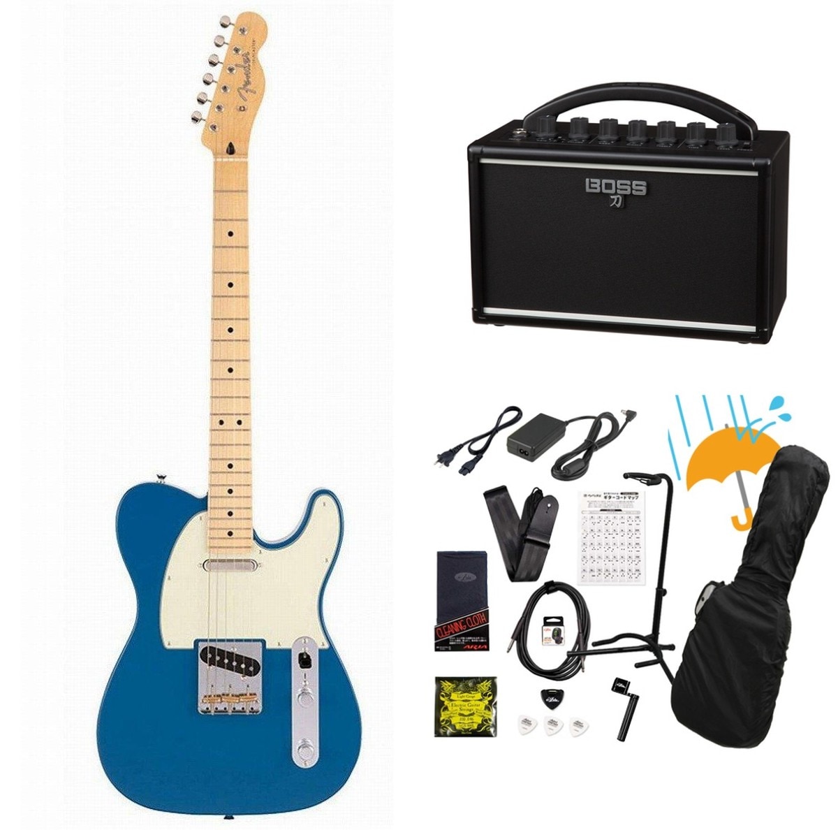 Fender / Made in Japan Hybrid II Telecaster Maple FB Forest Blue