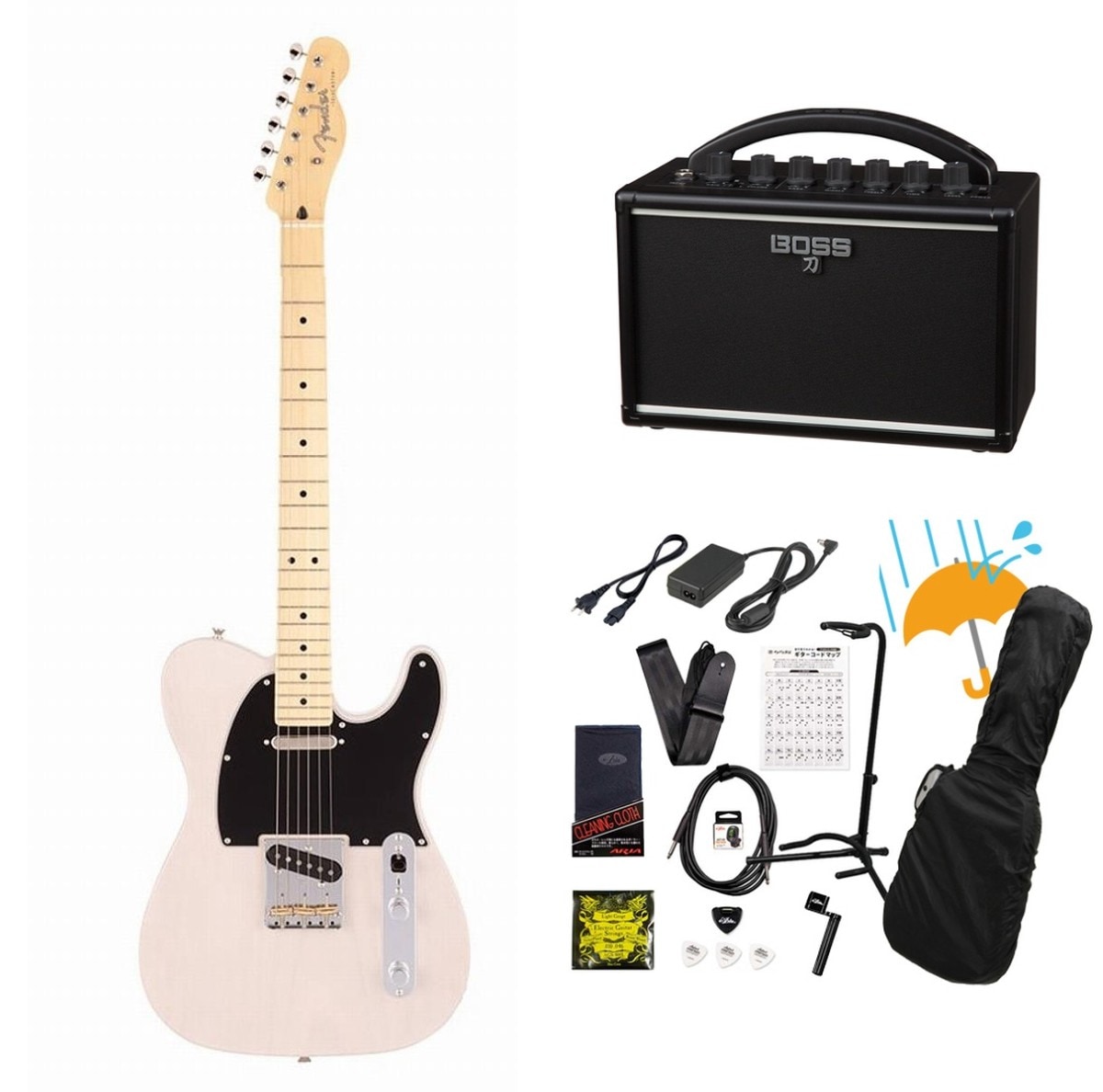 ヒ*ン様 手渡し可能 Samike Telecaster ミニ エレキギター ナ Fender / Made in Japan Hybrid II Telecaster Maple FB US Blonde