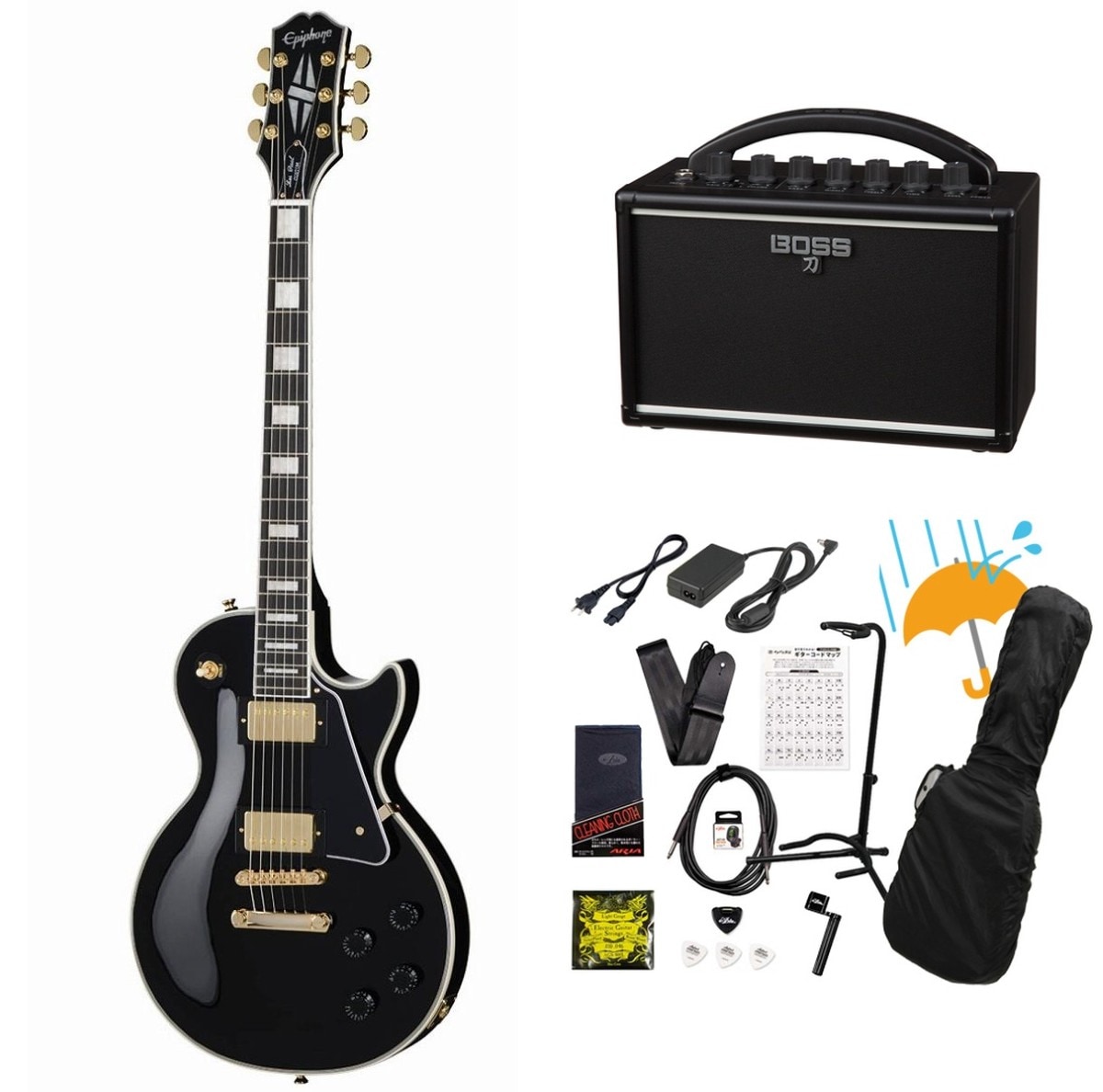 Epiphone / Inspired by Gibson Les Paul Custom Ebony エピフォン