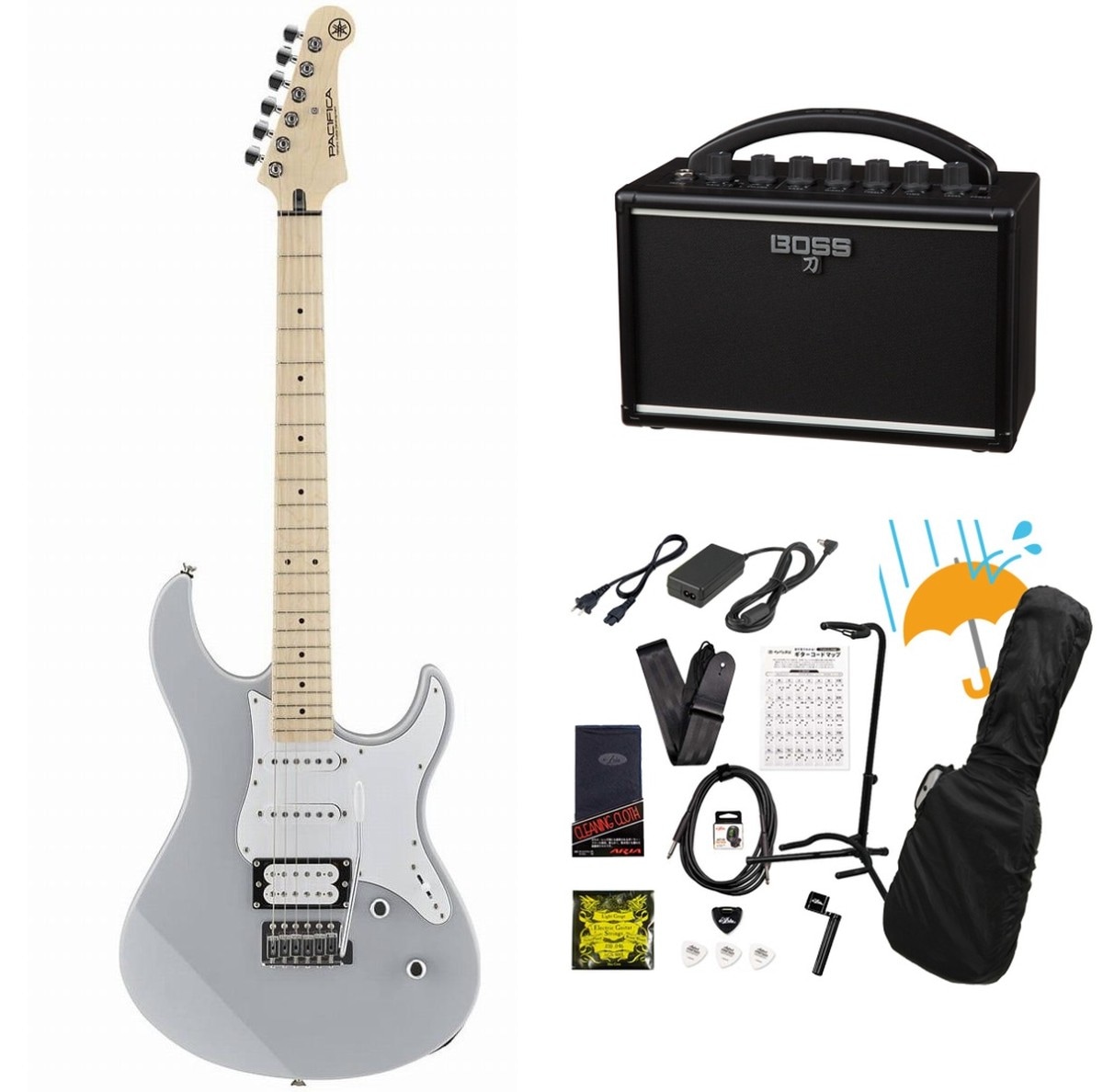 YAMAHA / PACIFICA112VM GRY (グレー) PAC-112VM パシフィカ  BOSS KATANA MINI アンプ付き13点セット！