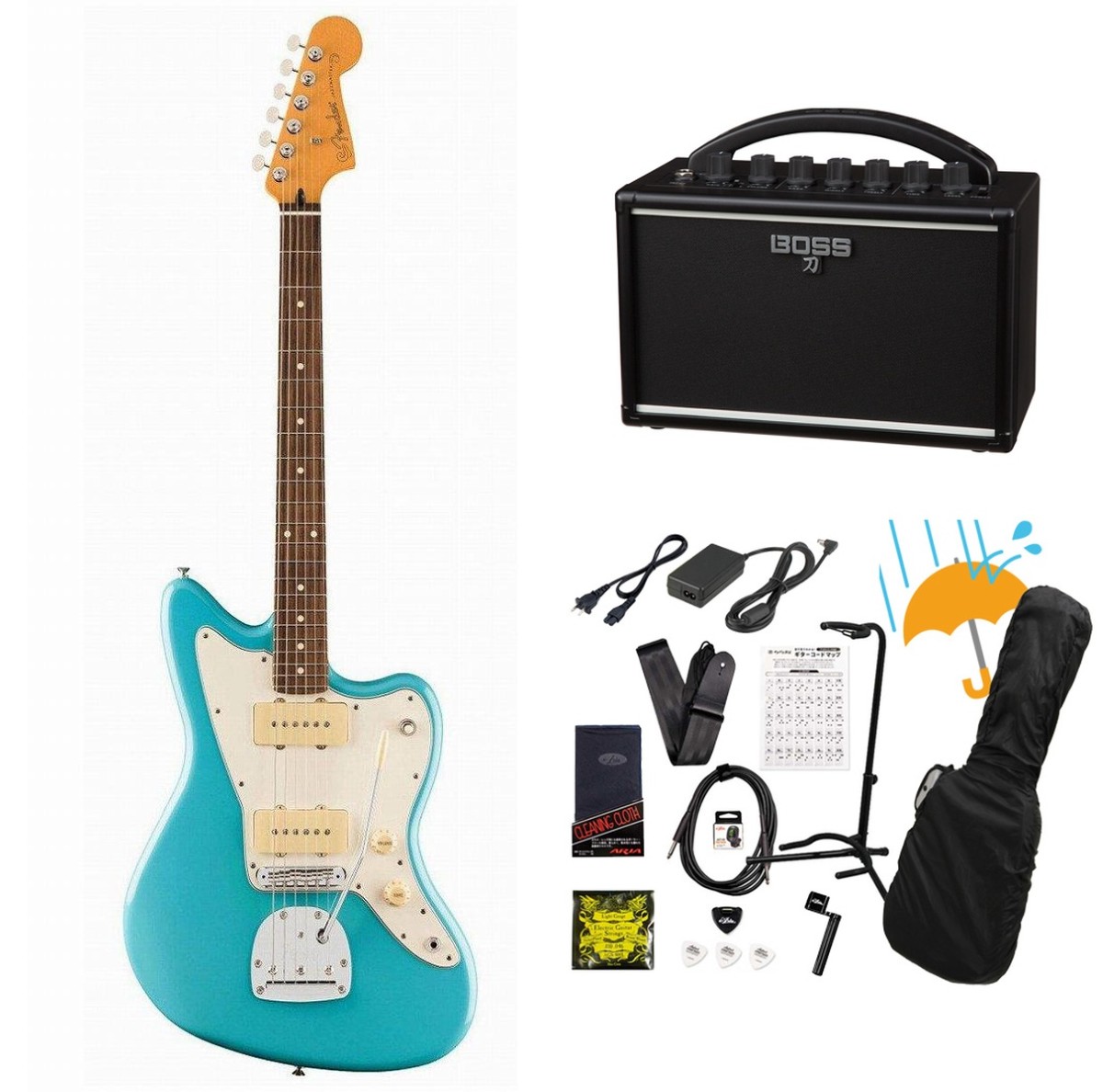 Fender / Player II Jazzmaster Rosewood FB Aquatone Blue BOSS