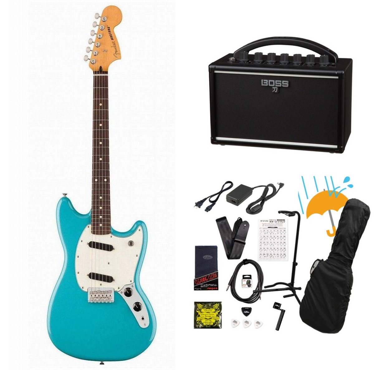 Fender / Player II Mustang Rosewood FB Aquatone Blue BOSS KATANA