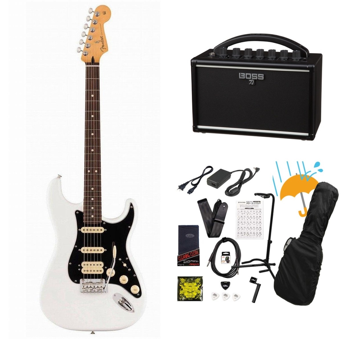 Fender / Player II Stratocaster HSS Rosewood FB Polar White BOSS