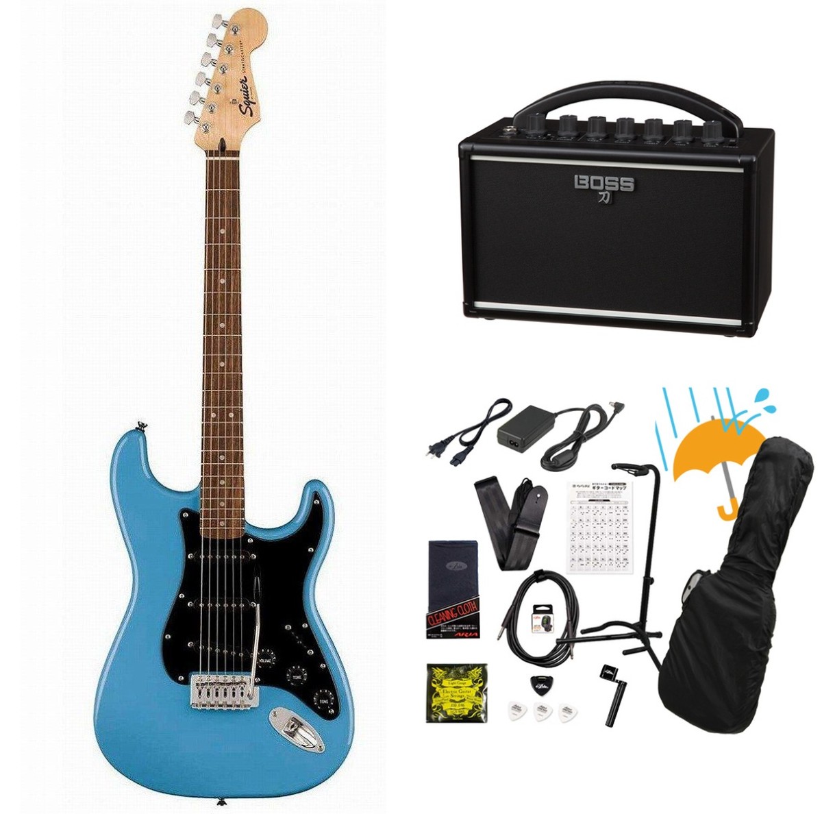 ストラトキャスタータイプ × SQUIER BY FENDER × ブルー)の検索結果